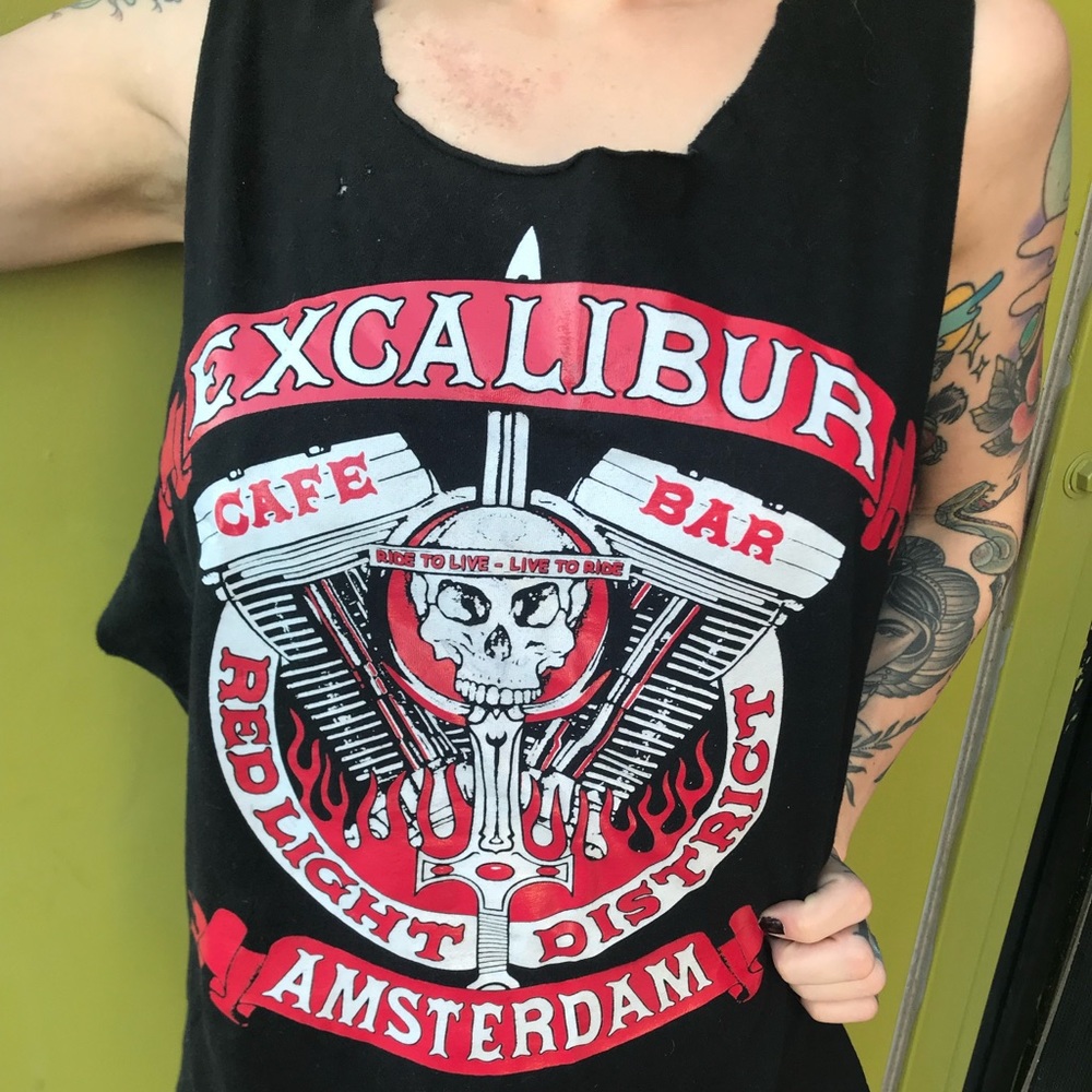 Excalibur Amsterdam red light Harley motorcycle